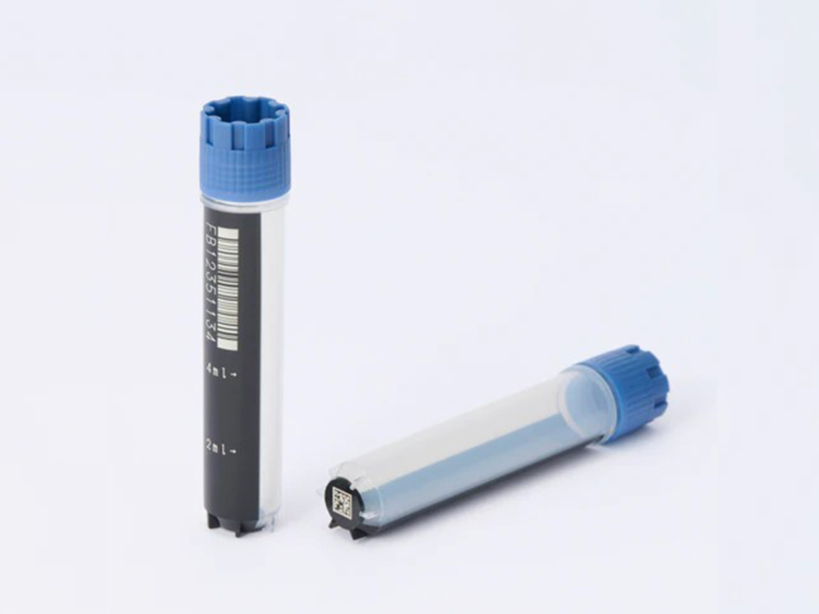 二次元バーコード付サンプルチューブ 10.0mL