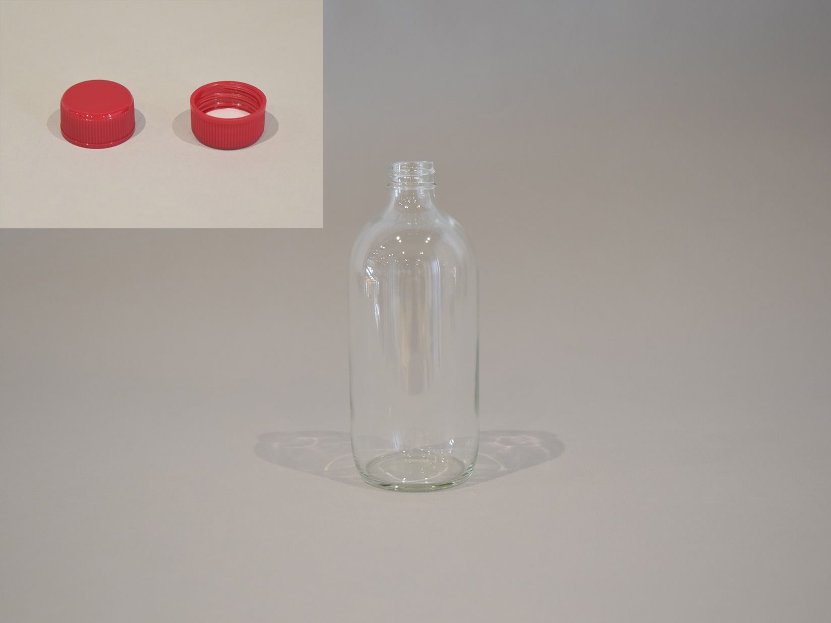 硝子瓶（細口透明）キャップ付 | 株式会社サンプラテック PLA.com【通販サイト】